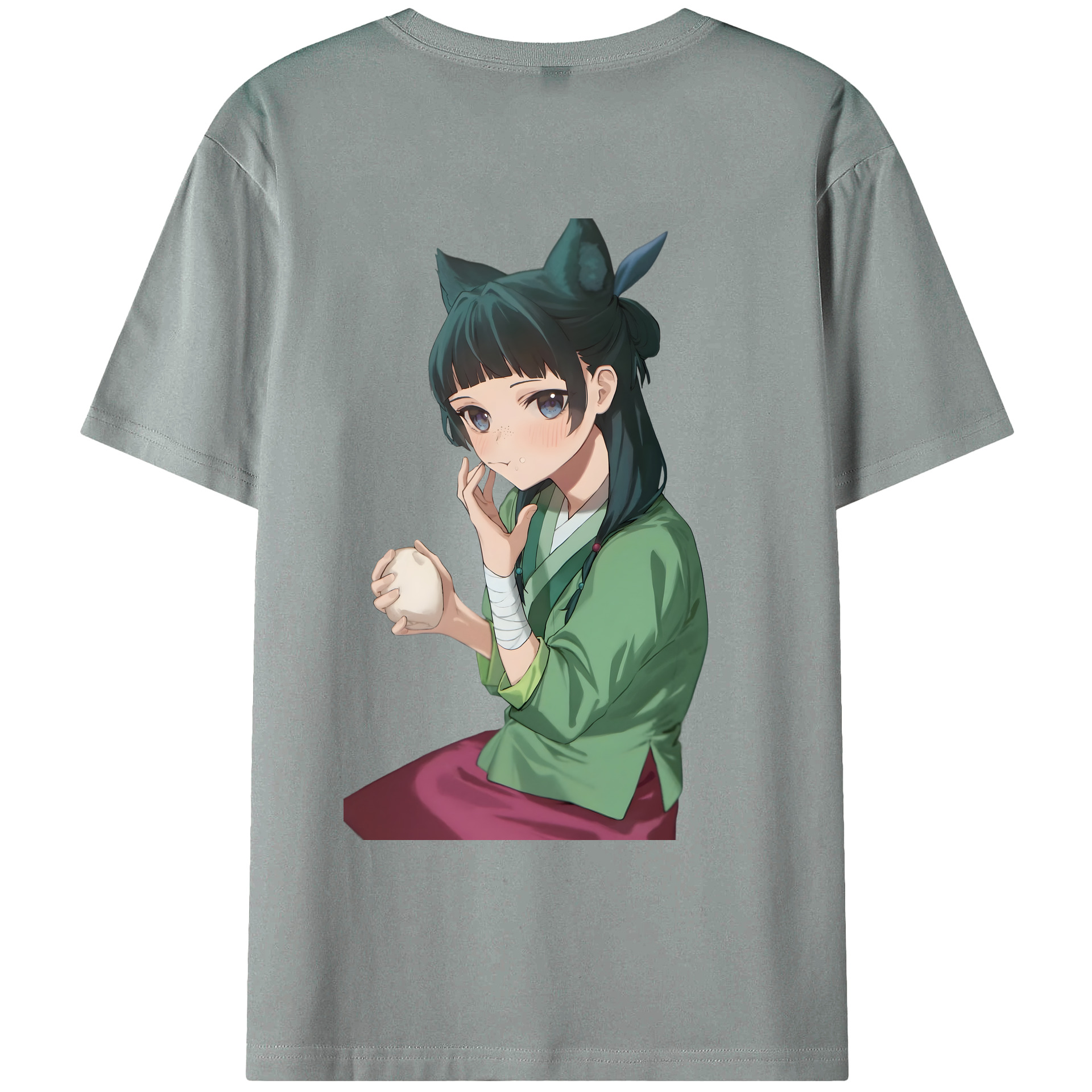 （画像用） 薬屋のひとりごと The Apothecary Diaries 綿100％ メンズ半袖Tシャツ（バックプリント） 通気性